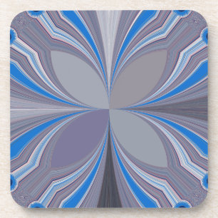 Dessous-de-verre Polka gris cendré bleu Pointe Texture Art Imprimer