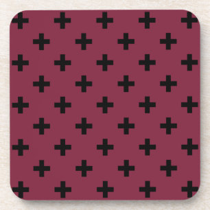 Dessous-de-verre Polka noire croise sur mûrier