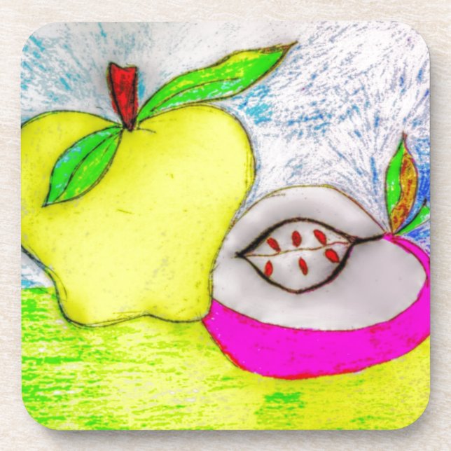 Dessous-de-verre Pommes de Boisson Pop Art (Devant)