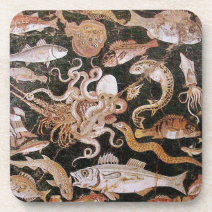 DESSOUS-DE-VERRE POMPEII COLLECTION / OCEAN - SEA LIFE SCENE