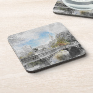Dessous-de-verre Pont aquarelle à Central Park New York