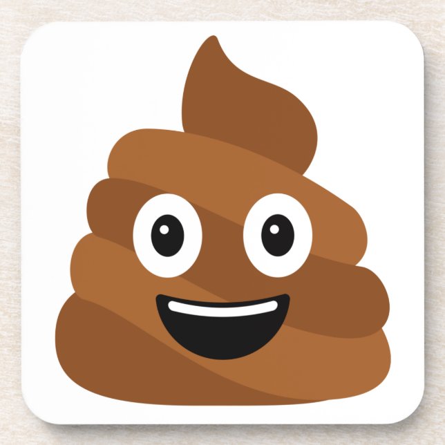 Dessous-de-verre Poop Emoji Beverage Coaster (Devant)