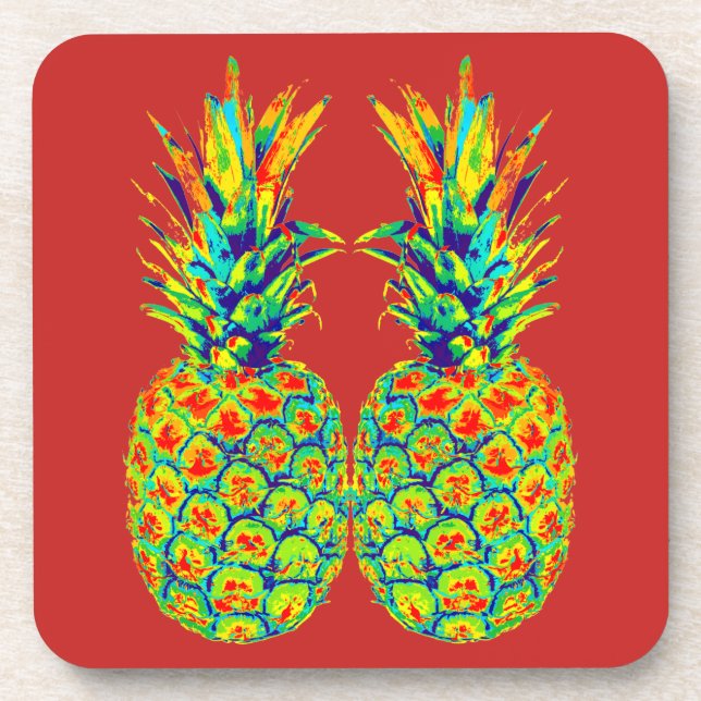 Dessous-de-verre Pop Art ananas (Devant)