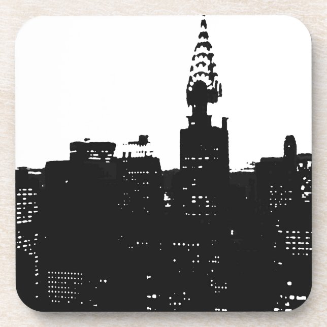 Dessous-de-verre Pop Art New York Silhouette (Devant)
