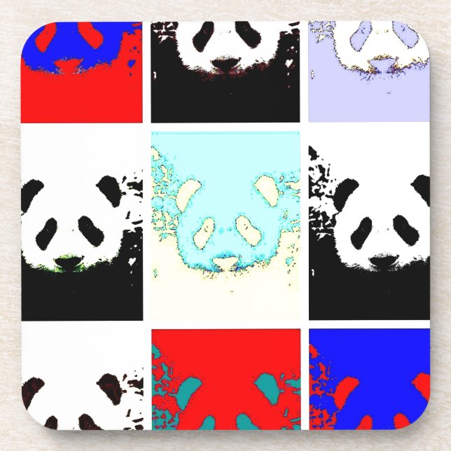 Dessous-de-verre Pop Art Panda (Devant)