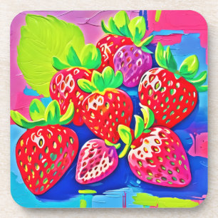 Dessous-de-verre Pop Art Strawberry