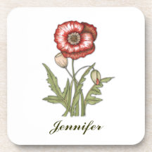 Poppy rouge personnalisable