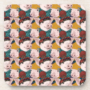 Dessous-de-verre Porcs avec le motif de casquettes