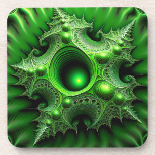 Dessous-de-verre Portail vert Mandelbrot