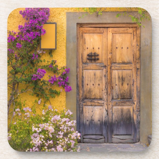 Dessous-de-verre Porte en bois (Devant)
