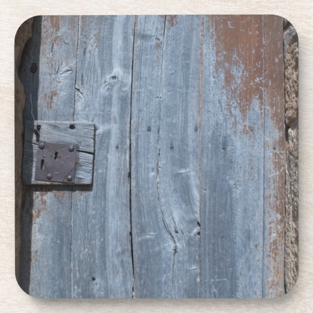Dessous-de-verre Porte en bois usé et rouillé (Devant)