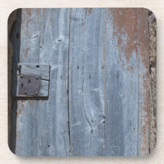 Dessous-de-verre Porte en bois usé et rouillé