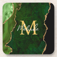 Porte en marbre vert et or