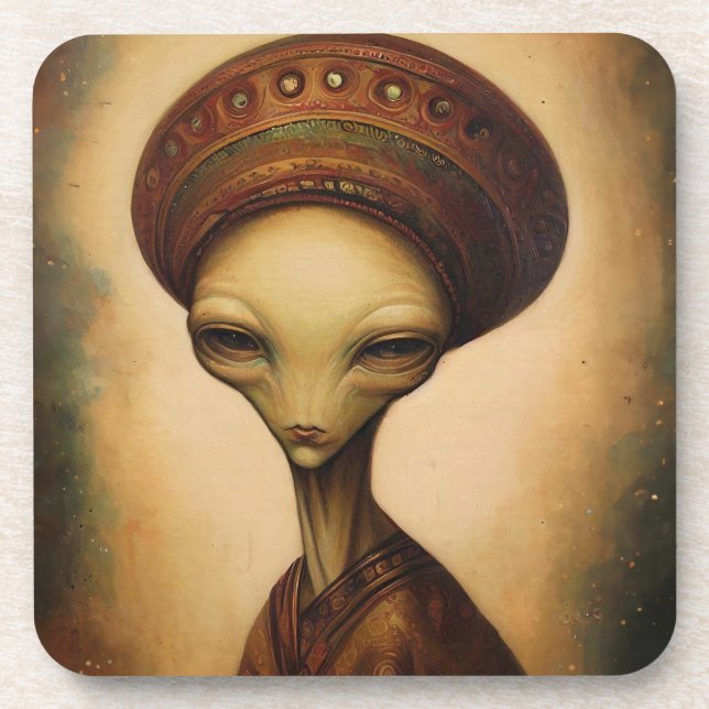 Dessous-de-verre Portrait Alien antique (Devant)
