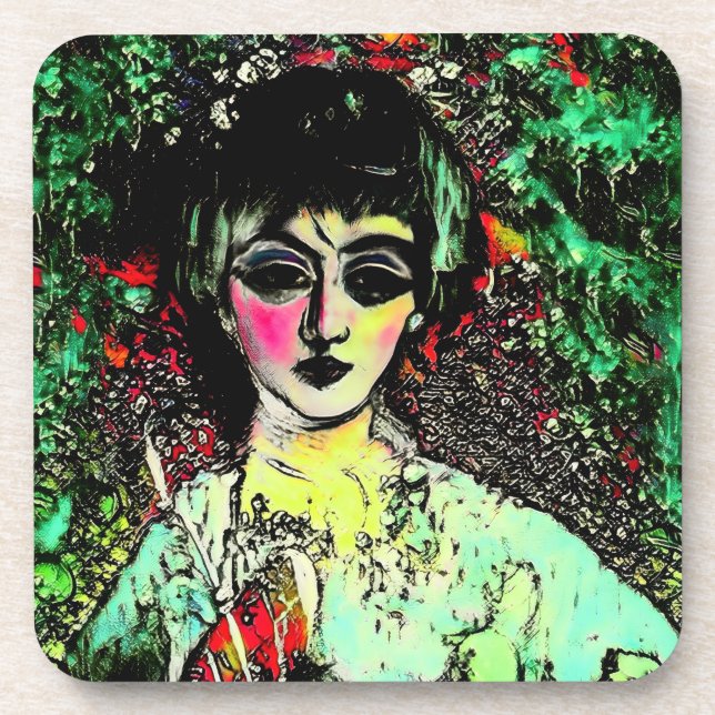 Dessous-de-verre Portrait de Beauté Gothique  (Devant)