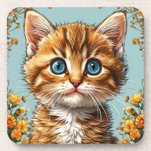Dessous-de-verre Portrait de chaton mignon