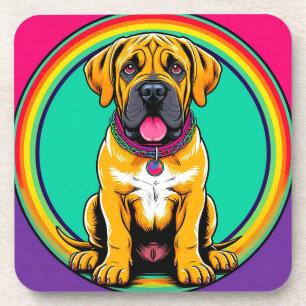 Dessous-de-verre Portrait de chien majestueux et vibrant