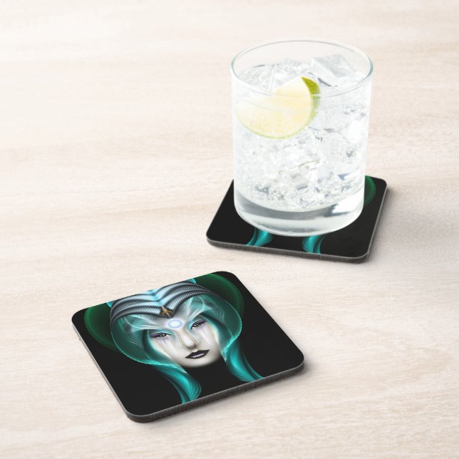 Dessous-de-verre Portrait De Cyiria ISO Black (Côté Droit)