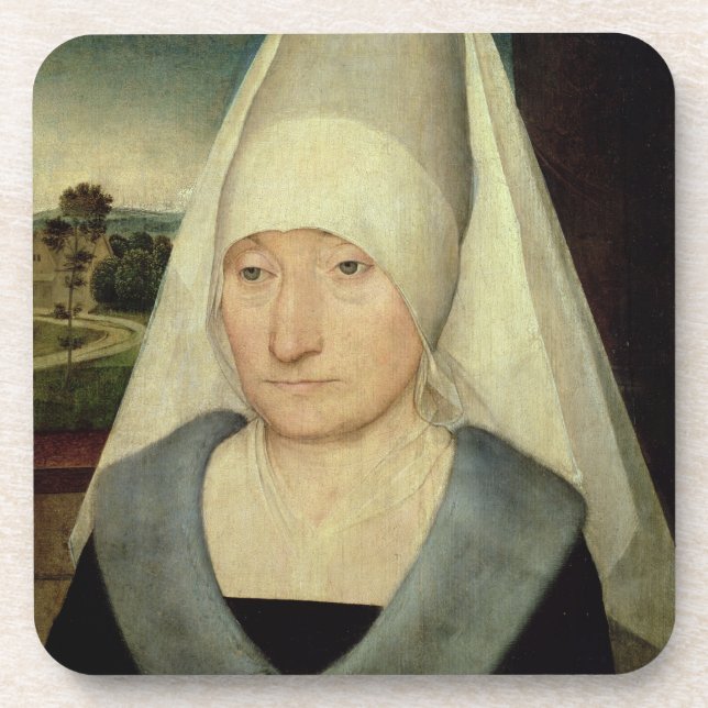 Dessous-de-verre Portrait de dame âgée (huile sur le panneau) (Devant)