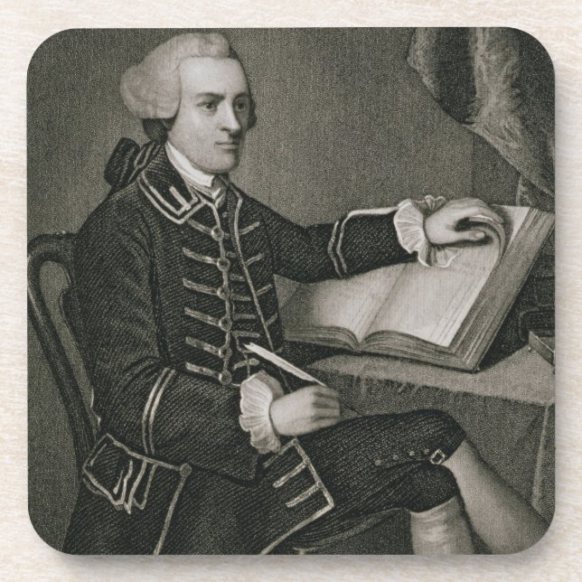 Dessous-de-verre Portrait de John Hancock, gravé par John B. Forr (Devant)