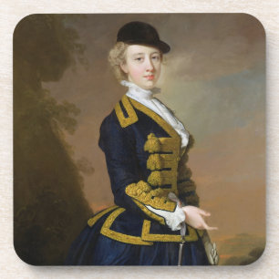 Dessous-de-verre Portrait de Nancy Fortesque portant un ri