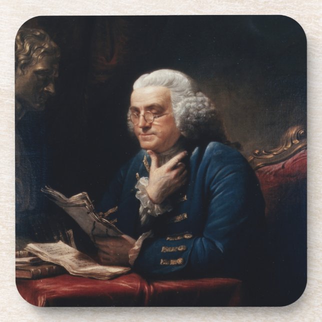 Dessous-de-verre Portrait de pouce, Benjamin Franklin Père fondateu (Devant)