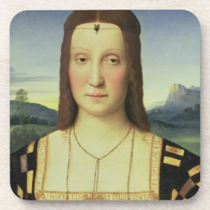 Dessous-de-verre Portrait d'Elizabeth Gonzaga, c.1504 (huile sur le