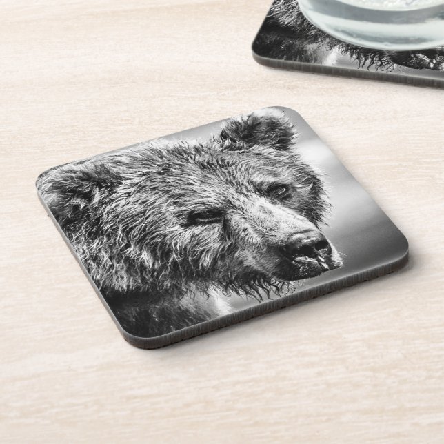 Dessous-de-verre Portrait d'ours grizzli (Côté gauche)