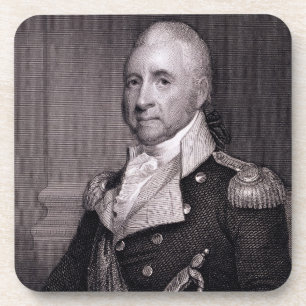 Dessous-de-verre Portrait du Général principal John Brooks, grav