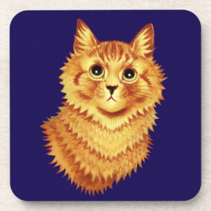 Dessous-de-verre Portrait d'un chat orange par Louis Wain 