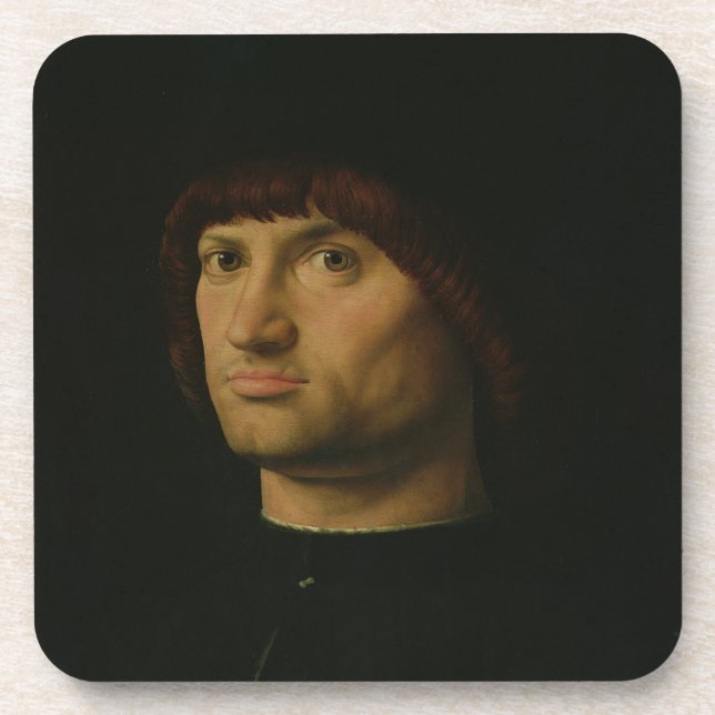 Dessous-de-verre Portrait d'un homme, ou le Condottiere, 1475 (Devant)