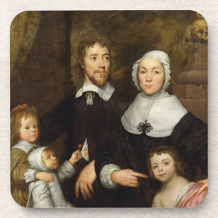 Dessous-de-verre Portrait d'une famille, probablement celui de