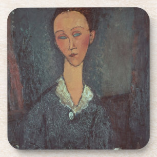Dessous-de-verre Portrait d'une femme avec un intellectuel (huile