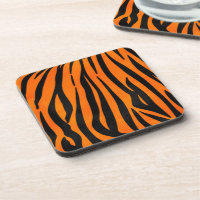 Poster de animal de bandes de tigres noirs orange 