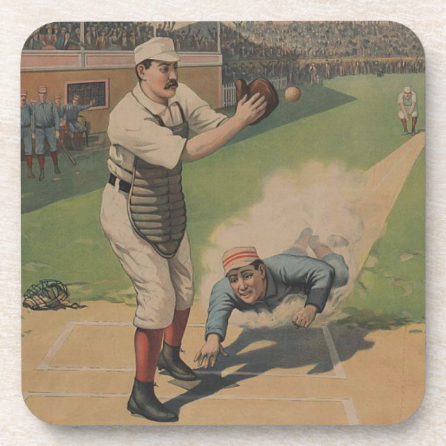 Dessous-de-verre Poster de baseball Boisson Coaster (Devant)