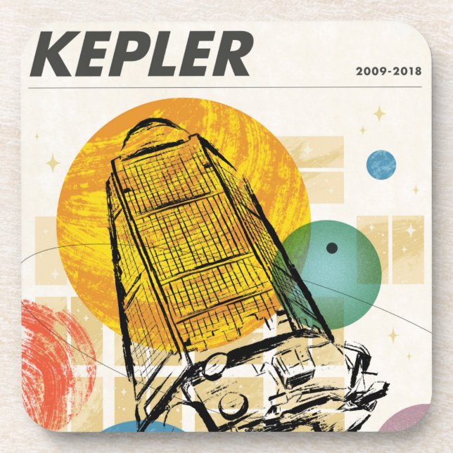 Dessous-de-verre Poster du télescope spatial Kepler. (Devant)