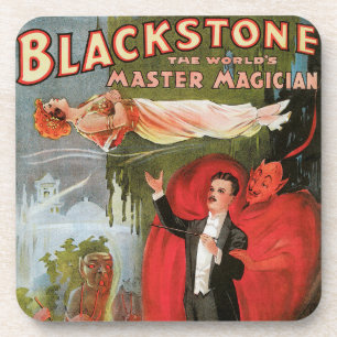 Dessous-de-verre Poster magique vintage, Grand Magicien Blackstone