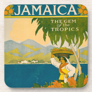 Dessous-de-verre Poster Vintage voyage Pour La Jamaïque