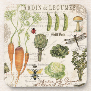 Dessous-de-verre potager vintage