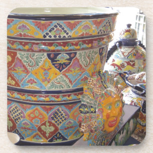 Dessous-de-verre Poterie de style de Talavera de Mexicain