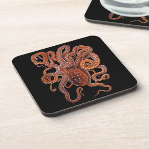 Dessous-de-verre Poulpe Macropus vintage, animaux aquatiques marins
