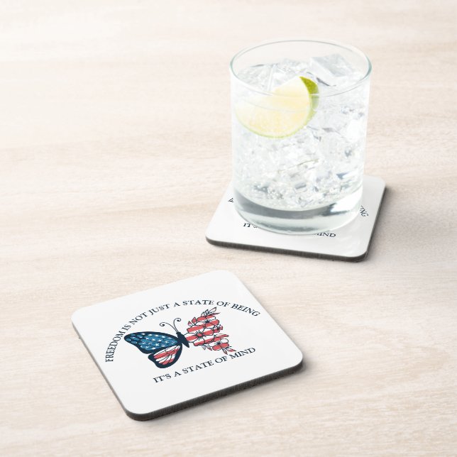 Dessous de verre pour boisson au papillon du 4 jui (Côté Droit)