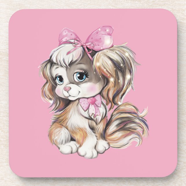 Dessous de verre pour boisson Chiot (Devant)