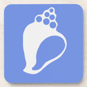 Dessous de verre pour boisson Coquille Bleue