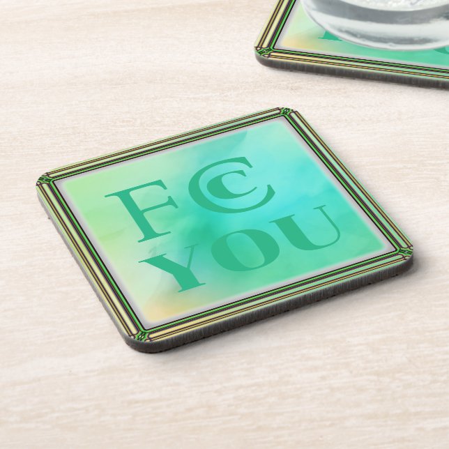 Dessous de verre pour boisson FCC YOU (Côté gauche)