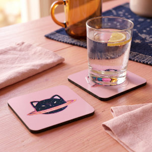 Dessous de verre pour boissons Planet Cat