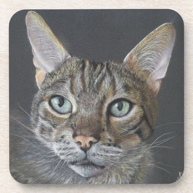 Dessous de verre pour chat Bengal (Devant)