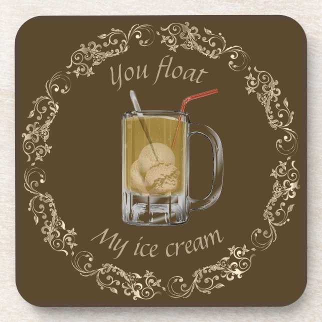 Dessous de verre pour flotteur de root beer (Devant)