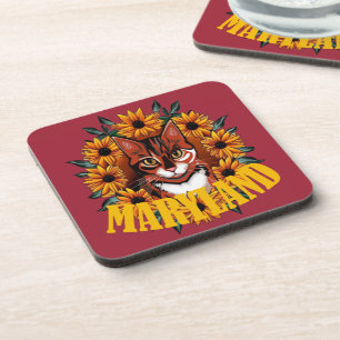 Dessous-de-verre Pour l'amour du chat calico du Maryland