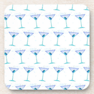 Dessous de verre pour martini bleu